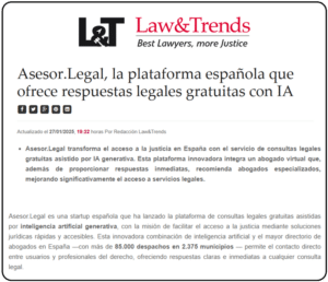 Noticia Asesor.Legal en Law&Trends