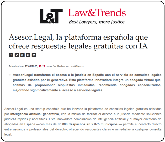 Noticia Asesor.Legal en Law&Trends