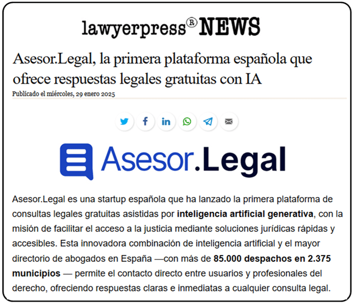 Noticia Asesor.Legal en Lawyerpress