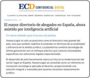 Noticia Asesor Legal El confidencial digital