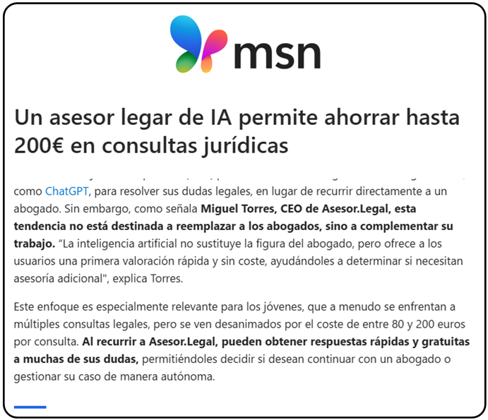 Noticias Asesor.Legal en MSN Y jovenes con ahorro jurídico